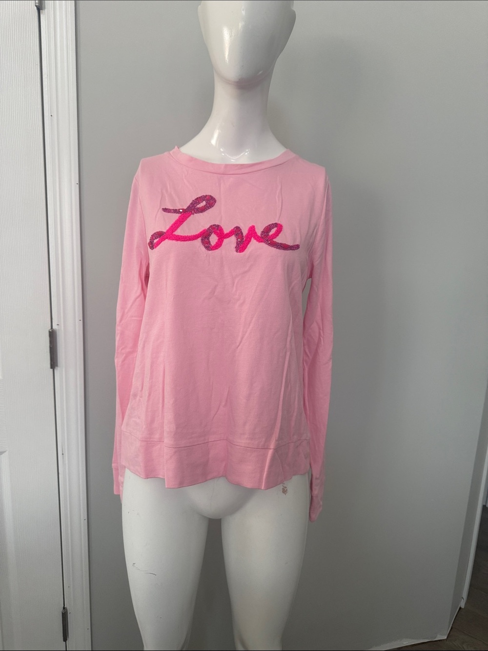 Lilly Pulitzer Pink 'Love' Sequin Long-Sleeve Tee